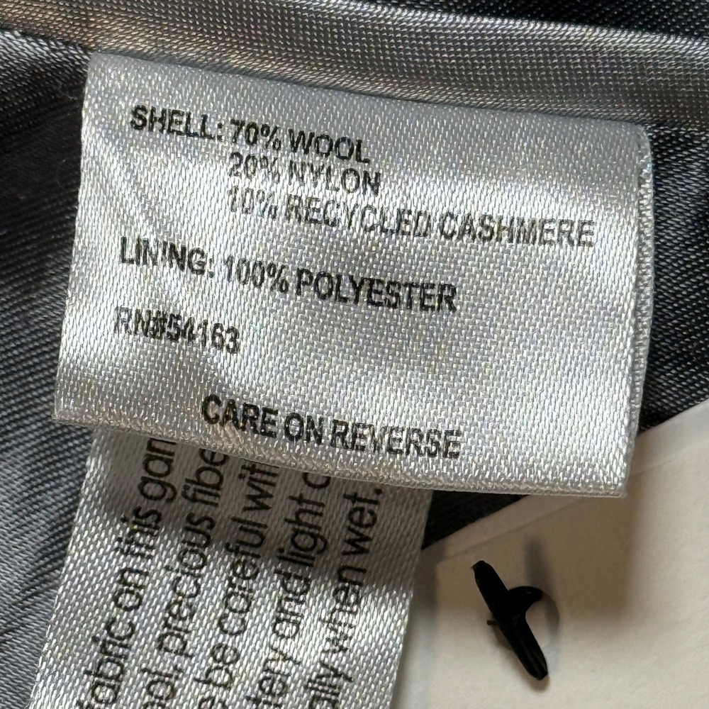 Calvin Klein Pea Coat Jacket Womens Plus 1X Light Blue Wool Cashmere Blend - Picture 8 of 16